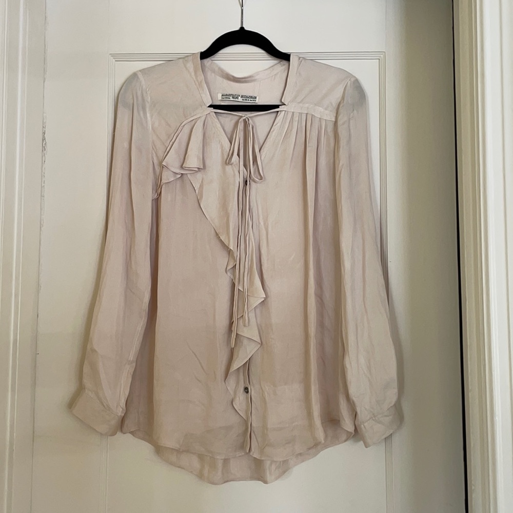 All Saints Cream Blouse